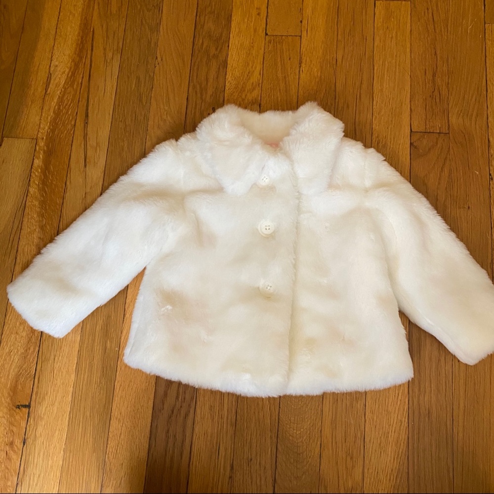 Circo Faux Fur White Jacket